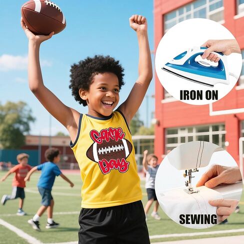 Chenille Gameday Patches Iron on Gameday Patches Football Ambroiderde (Red) in Kuwait