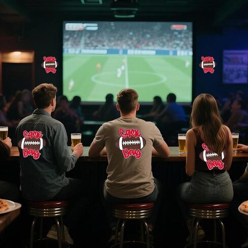 Chenille Gameday Patches Iron on Gameday Patches Football Ambroiderde (Red) in Kuwait