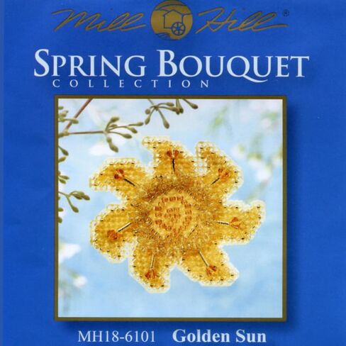 Golden Sun Beaded Cross Cross Stitch Kit Mill Hill Hill 2006 Spring Bouquet MH18-6101 in Saudi Arabia