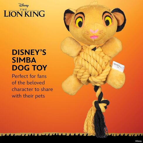 Disney for Pets The Lion King Simba Plush Dog Toy – Squeaker & Crinkle Sound – Cute Dog Toy Fans, 9 Inch in Saudi Arabia