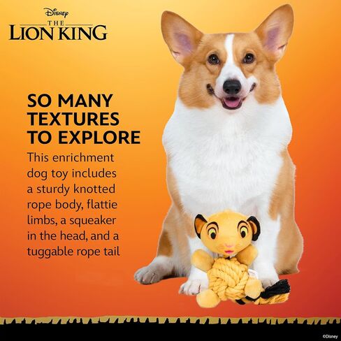 Disney for Pets The Lion King Simba Plush Dog Toy – Squeaker & Crinkle Sound – Cute Dog Toy Fans, 9 Inch in Saudi Arabia