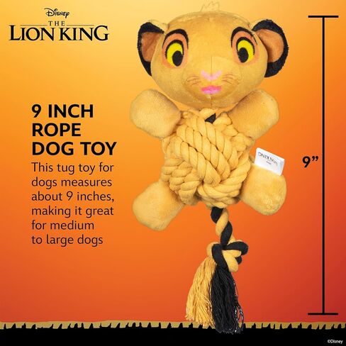 Disney for Pets The Lion King Simba Plush Dog Toy – Squeaker & Crinkle Sound – Cute Dog Toy Fans, 9 Inch in Saudi Arabia