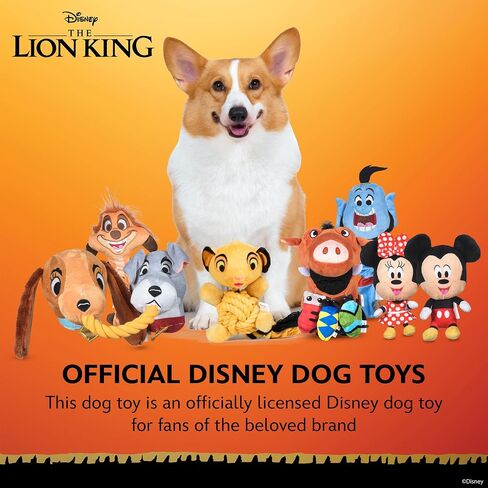 Disney for Pets The Lion King Simba Plush Dog Toy – Squeaker & Crinkle Sound – Cute Dog Toy Fans, 9 Inch in Saudi Arabia