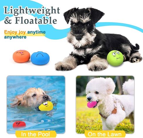6-Pack Squeaky Dog Balls – Funny Face Rubber Chew Toys for Small & Medium Dogs, Bouncy Fetch Toys for Interactive Play, Soft & Safe Dog Toy Set in Saudi Arabia