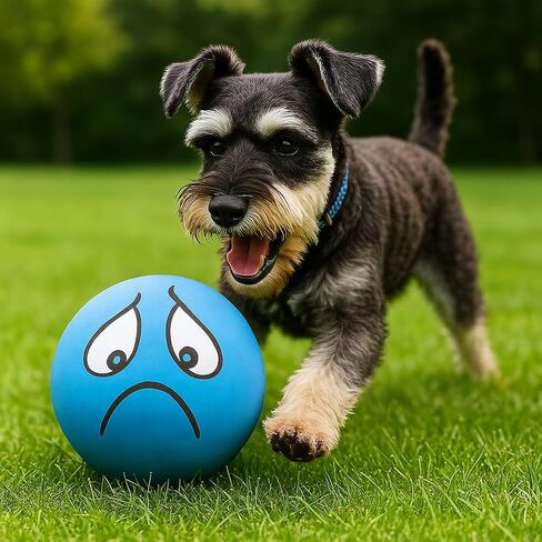 6-Pack Squeaky Dog Balls – Funny Face Rubber Chew Toys for Small & Medium Dogs, Bouncy Fetch Toys for Interactive Play, Soft & Safe Dog Toy Set in Saudi Arabia