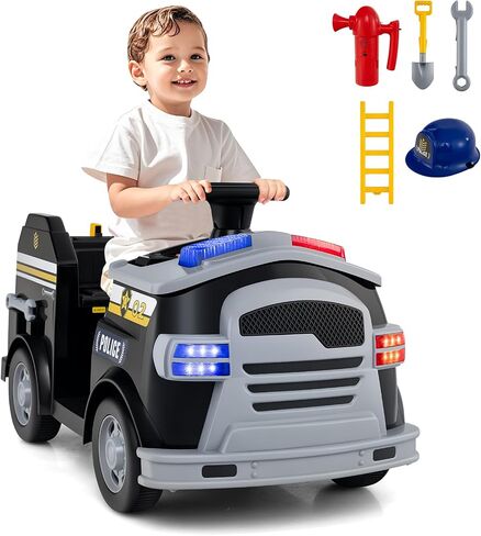 Costzon Ride On Fire Truck ، 12V Toddler Fire Toy Kids Car مع مجرفة وتبديل ، مطفأة حريق ، سلم ، قبعة أمان ، 4 عجلات مضادة للانزلاق ، موسيقى ، إنذار ، قرن ، هدية مركبة كهربائية للأطفال الصغار (الأحمر) in Saudi Arabia