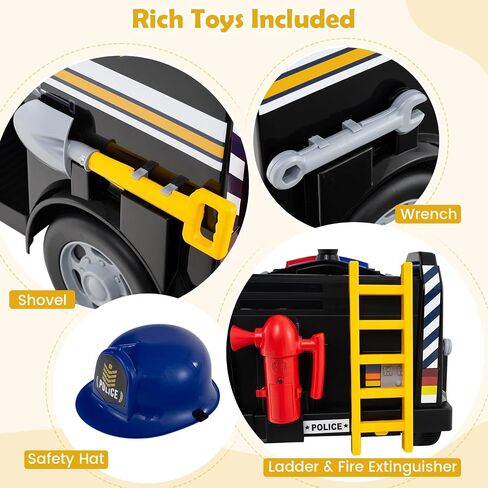Costzon Ride On Fire Truck ، 12V Toddler Fire Toy Kids Car مع مجرفة وتبديل ، مطفأة حريق ، سلم ، قبعة أمان ، 4 عجلات مضادة للانزلاق ، موسيقى ، إنذار ، قرن ، هدية مركبة كهربائية للأطفال الصغار (الأحمر) in Saudi Arabia