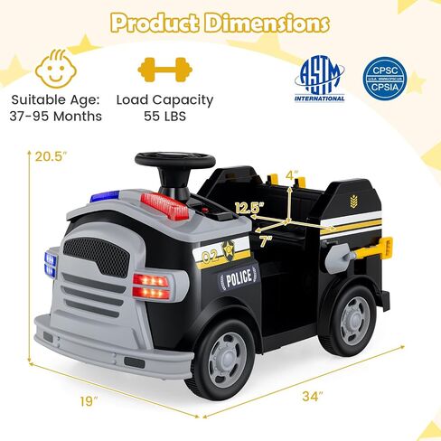 Costzon Ride On Fire Truck ، 12V Toddler Fire Toy Kids Car مع مجرفة وتبديل ، مطفأة حريق ، سلم ، قبعة أمان ، 4 عجلات مضادة للانزلاق ، موسيقى ، إنذار ، قرن ، هدية مركبة كهربائية للأطفال الصغار (الأحمر) in Saudi Arabia