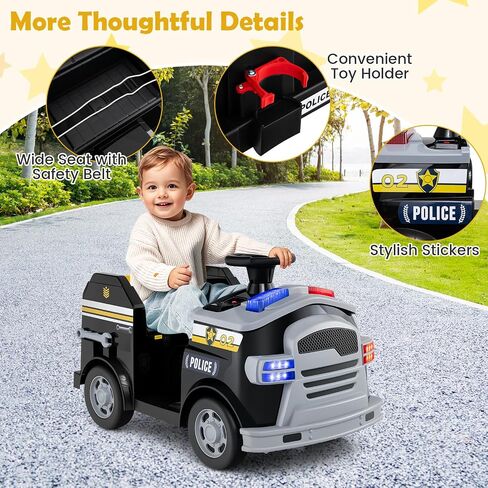 Costzon Ride On Fire Truck ، 12V Toddler Fire Toy Kids Car مع مجرفة وتبديل ، مطفأة حريق ، سلم ، قبعة أمان ، 4 عجلات مضادة للانزلاق ، موسيقى ، إنذار ، قرن ، هدية مركبة كهربائية للأطفال الصغار (الأحمر) in Saudi Arabia