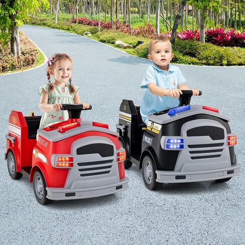 Costzon Ride On Fire Truck ، 12V Toddler Fire Toy Kids Car مع مجرفة وتبديل ، مطفأة حريق ، سلم ، قبعة أمان ، 4 عجلات مضادة للانزلاق ، موسيقى ، إنذار ، قرن ، هدية مركبة كهربائية للأطفال الصغار (الأحمر) in Saudi Arabia