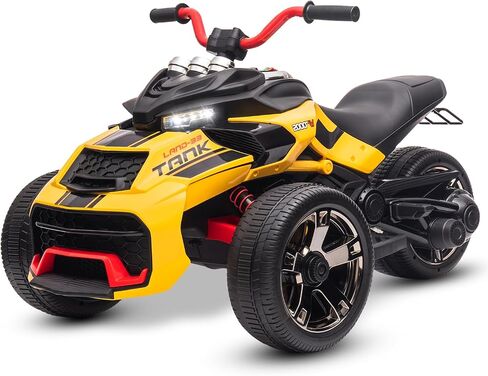 12 فولت كيدز ركوب الدراجات النارية الكهربائية على ATV ، وعجلة طاقة 3 عجلات ، وأضواء LED ، وإطارات EVA ، وسرعة عالية ومنخفضة ، والقرن ، والموسيقى ، والأصفر in Kuwait