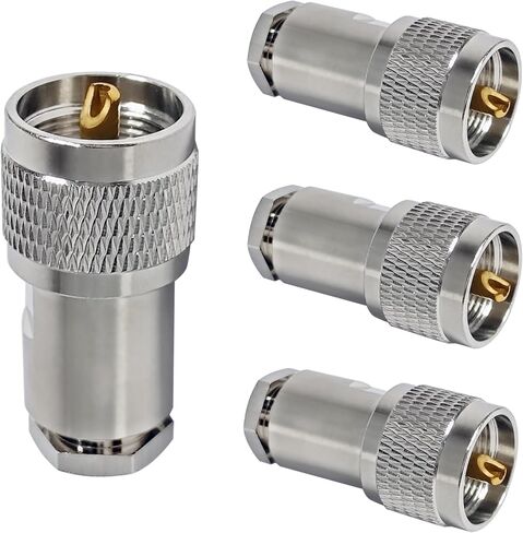 موصل مشبك ذكر PL-259، موصل محوري ذكر UHF لكابل RG8x LM240 (قطعتان) in Saudi Arabia