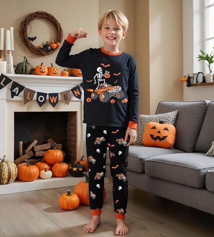 HONGTEYA Kids Clothes for Boys Girls 2 Piece Toddler Clothes Cotton Outfit Size 3-8T in Kuwait