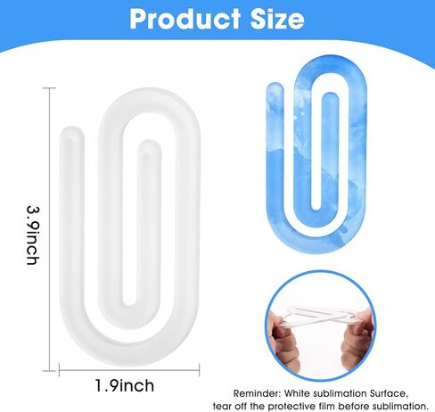 30 Pack Sublimation Blanks Jumbo Paper Clips,4" X 2" Acrylic Large Paper Clips Bulk for DIY Sublimacion,Personalized Paperclips for Home,Office,School Use,Crafts Supplies in Saudi Arabia