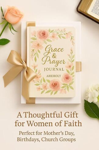 مجلة Aheholy Grace & Prayer Journal - جهاز كمبيوتر محمول تعبدي مسيحي للنساء ، 6 "× 9" ، 122 صفحة مع آيات الكتاب المقدس ومطالبات الصلاة - هدية مدروسة للأم أو الابنة أو الصديق in Saudi Arabia