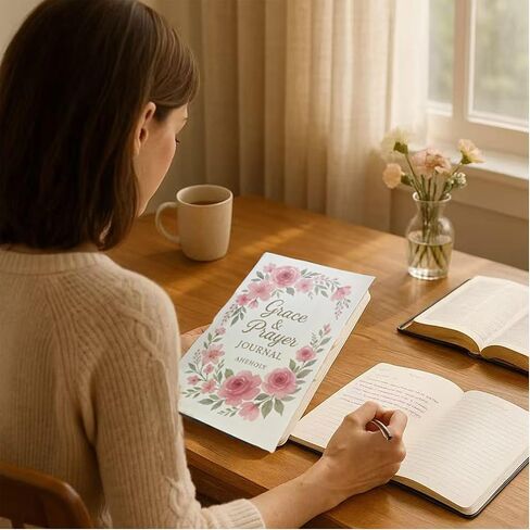 مجلة Aheholy Grace & Prayer Journal - جهاز كمبيوتر محمول تعبدي مسيحي للنساء ، 6 "× 9" ، 122 صفحة مع آيات الكتاب المقدس ومطالبات الصلاة - هدية مدروسة للأم أو الابنة أو الصديق in Saudi Arabia
