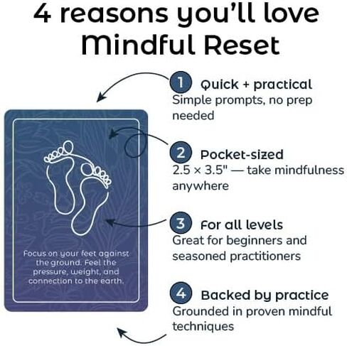 52 Mindfulness Cards, Stress and Anxiety Relief Mindfulness Tools, Therapy Games, Positive and Inspirational Gifts, Wellness and Meditation Tools, Affirmation Notes for Women and Men in Saudi Arabia