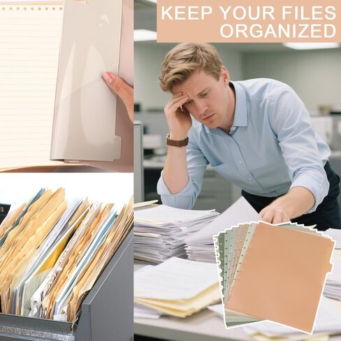 8-Pack Discbound Notebook Dividers with Pockets, Letter Size Plastic Binder Index Dividers Multicolor Disc Planner Inserts for Office & School Document Organization, 9 x 11In in Saudi Arabia