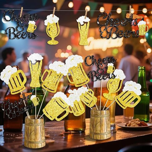 Cheers and Beers Party Decorations Beer Stick Beer Birthday Decorations Beer Party Decorations for Stock the Bar in Saudi Arabia