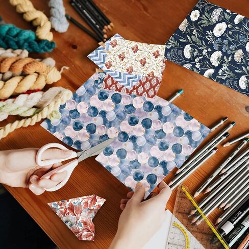 ورقة سجل القصاصات 12x12 ، 24 ورقة 24 تصاميم ورقة زخرفية مزخرفة على الوجهين من أجل المجلات غير المرغوب in Kuwait