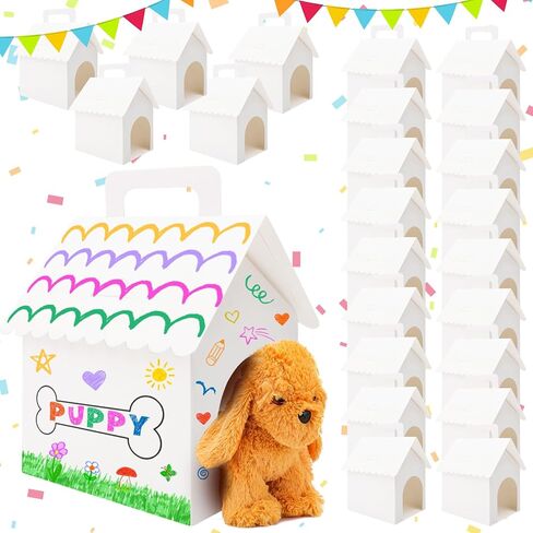BLSUREFYX 12 PCS Dog Party Favors Boxes 7 X 4.7 × 3.9 بوصات تبني حفل PUPPY BOXES BOXES HOUS in Kuwait