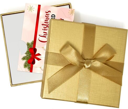 Gold Card Card Hife Box Box With Bows Pack of 6 Holiday Gifts Breating بطاقات المعايدة الحالية مربع صناديق نقدية المال in Kuwait