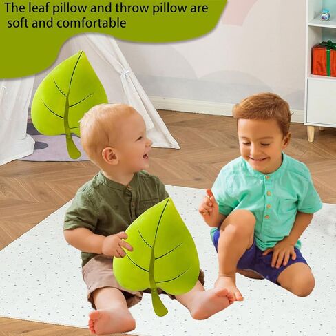 وسادة الأوراق 2pcs ، خضراء محشوة بأفخم ، ديكور غرفة وسادة ، 19.7 " in Kuwait