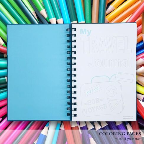 Kahootie Co Travel Journal for Kids- Fun and Easy Way to Document Several Childhood Vacations in One Journal (Royal Blue) in Saudi Arabia