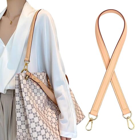 Genuine Vachetta Leather Shoulder Bag Strap Replacement for Graceful Handbag(BEESWAX-Length:25.6in) in Saudi Arabia