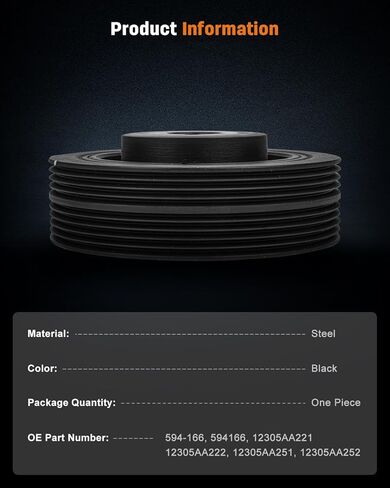 OCPTY Harmonic Balancer Crankshaft Belt Drive Pulley Fit For 2005-2006 for Saab 9-2X 2003-2006 for Subaru Baja 1998-2010 for Subaru Forester 1998-2014 for Subaru Impreza in Kuwait