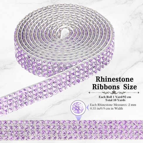 شريط حجر الراين اللصق ذاتيًا - 10 لفات 10 ساحة حجر الراين - شريط بريق بلينج كريستال ماس للديكور ديي ، أحذية ، حفل زفاف ، حفلة ، حرفي - 4 أحجار راين/صف ، ذهبي in Kuwait