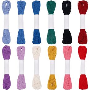 FreeBloss 12 Colors 262 ياردة Sashiko Thread Sashiko Skein Cotton Theregery Thread Japanese and Embroidery Sashiko Kit Supplies Shicing Thread Thread Sashiko in Kuwait