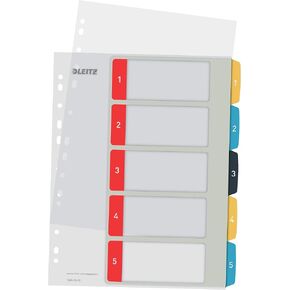 Leitz A4 Printable Index 1-6, Heavy Duty, Cosy Range, Multicoloured, 12460000 in Kuwait