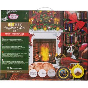 CAK-XLED15: Pets by The Fireplace 40x50 LED Crystal Art Kit (with Special Effects) in Saudi Arabia