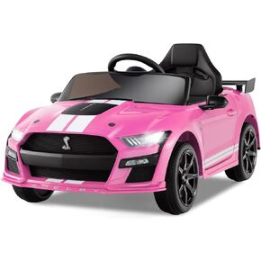 Licensed Ford Mustang Shelby GT500 Ride on Car for Kids by OLAKIDS, 12V Electric Vehicle with Remote Control, Toddlers Battery Powered Toy Gift with 2 Speeds, LED Lights, USB, FM, Music, Horn in Saudi Arabia