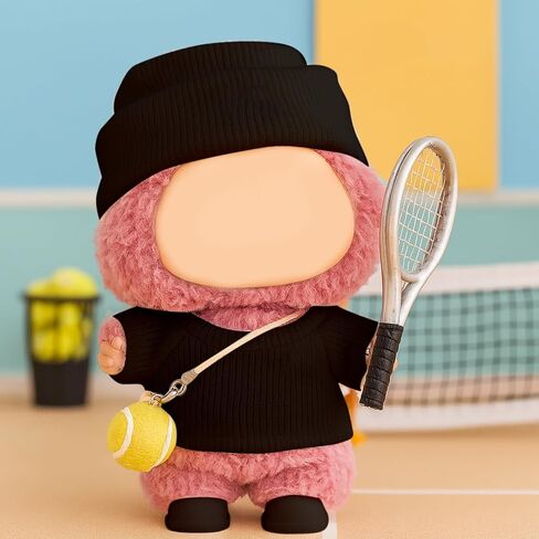 17 cm Doll Clothes，Clothing Accessories Compatible with 5.91-6.7 inch Dolls，Sports Style Doll Set Outfits (5-Piece Set), Includes top + Pants + Tennis Racket + Ball Charm + Shoes (White) in Saudi Arabia