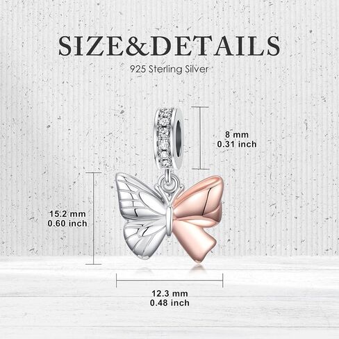 Cow Charm for Bracelet Butterfly Charm for Women 925 Sterling Silver Cow Jewelry Gifts for Cow Lover in Saudi Arabia