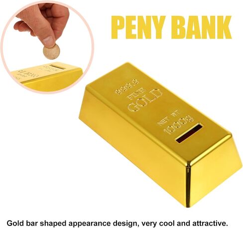 Bar Bank Piggy Bank Money Box Box Luxury Style Pank Poting (Golden) in Saudi Arabia
