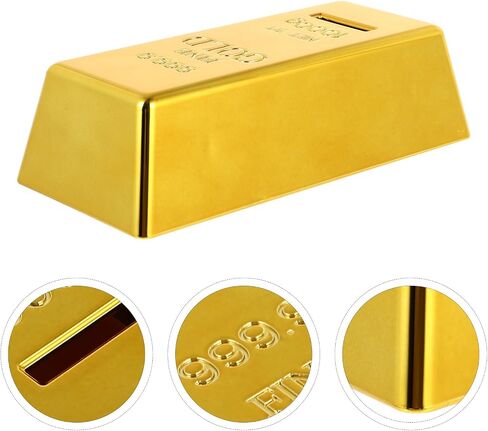 Bar Bank Piggy Bank Money Box Box Luxury Style Pank Poting (Golden) in Saudi Arabia