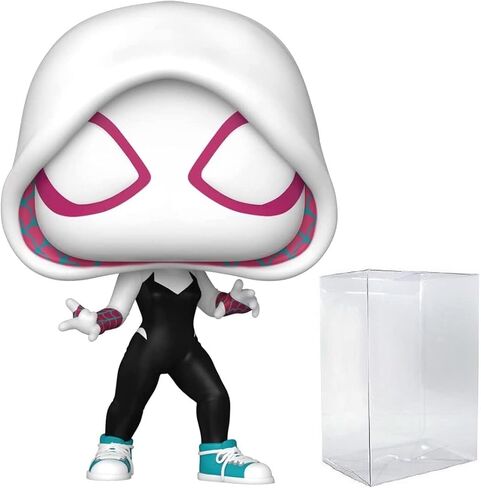 POP Marvel: Spider-Man: Across The Spider-Verse - Spider-Gwen (Gwen Stacy) Funko Vinyl Figure (Bundled with Compatible Box Protector Case), Multicolor, 3.75 inches in Saudi Arabia