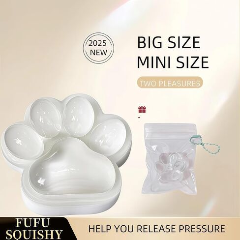 كبيرة taba squishy paw fufu squishy ألعاب لطيف mochi cat paw squishies تململ ألعاب quishies لتخفيف الإجهاد الهلام ألعاب حسية لزجة المنزل والمكاتب الهدايا للبالغين (2pcs كبيرة+mini) in Saudi Arabia