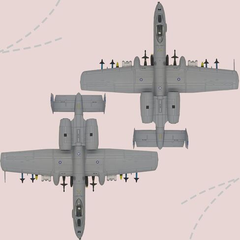 1:100 Scale Model Airplanes A-10 Thunderbolt II Warthog Fighter Jet Model Bomber Attack Plane Military Model Plane Collection Plane for Adults in Saudi Arabia