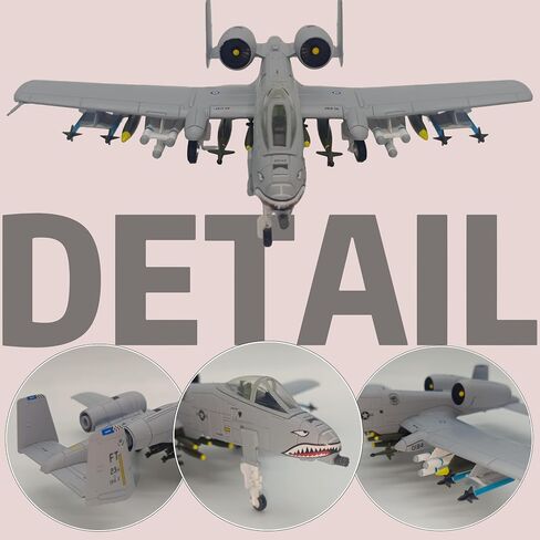 1:100 Scale Model Airplanes A-10 Thunderbolt II Warthog Fighter Jet Model Bomber Attack Plane Military Model Plane Collection Plane for Adults in Saudi Arabia