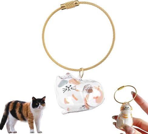 Dog Hair Collector Keychain, Pet Memorial Keepsake, Pet Hair Storage Fur Locket Box, Personalized Transparent Portable Dog Hair Pendant Memorial Birthday Gift for Pet Lovers in Saudi Arabia