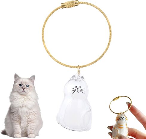 Dog Hair Collector Keychain, Pet Memorial Keepsake, Pet Hair Storage Fur Locket Box, Personalized Transparent Portable Dog Hair Pendant Memorial Birthday Gift for Pet Lovers in Saudi Arabia