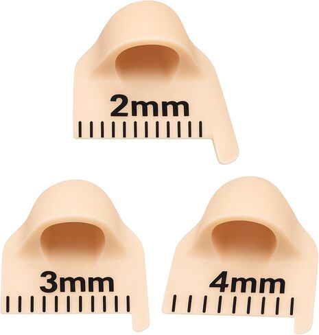 Edge Stitch Lock and Sewing Gauge-Sewing Gauge-Edge Sewing Lockranding Tool-Needle Gauge Quilting Ruler for Straight & Curved Seams for Beginners,Professional Sewers - 2/3/4 Mm, 3 Pcs,Plastic (Beige) in Saudi Arabia