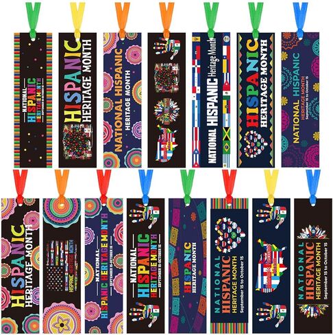 150 Pcs Hispanic Heritage Month Favors Bookmark Spanish Gift Bookmark Latin American Hispanic Heritage Month Supplies for Back to School First Day Classroom Stationery Decorations in Saudi Arabia