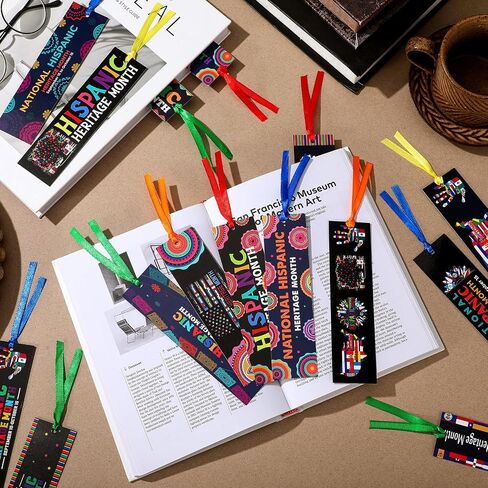 150 Pcs Hispanic Heritage Month Favors Bookmark Spanish Gift Bookmark Latin American Hispanic Heritage Month Supplies for Back to School First Day Classroom Stationery Decorations in Saudi Arabia