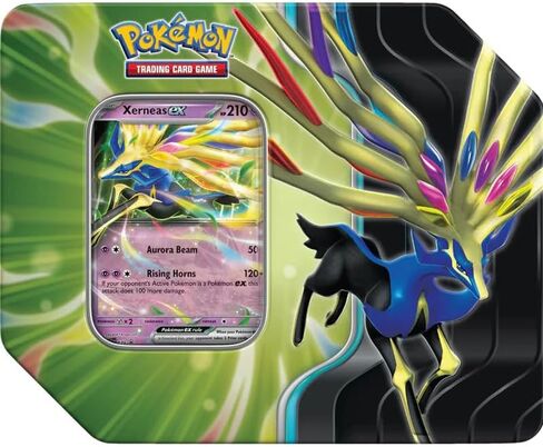 Pokemon TCG: Scarlet & Violet Azure Legends Tin - Xerneas ex (5 عبوات) in Saudi Arabia