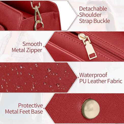 Laptop Tote Bag for Women 15.6 Inch Waterproof Leather Computer Bags Large Capacity Business Office Work Briefcase in Kuwait